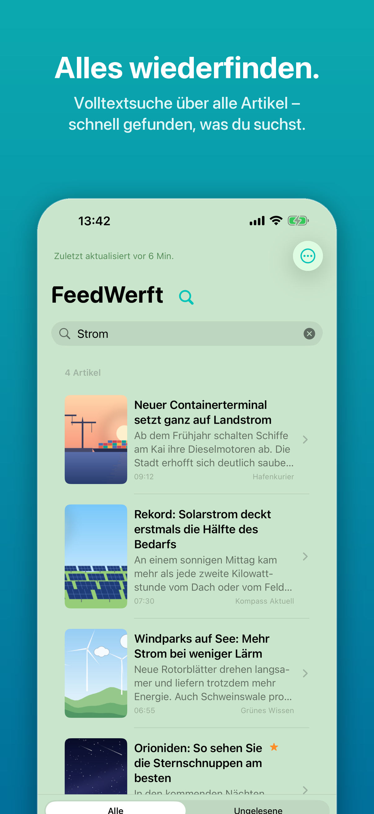 FeedWerft Volltextsuche